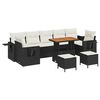 vidaXL Havesofa S&aelig;t 10 stk. Sort polyrattan