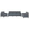 vidaXL sofas&aelig;t 3 dele velour m&oslash;rkegr&aring;