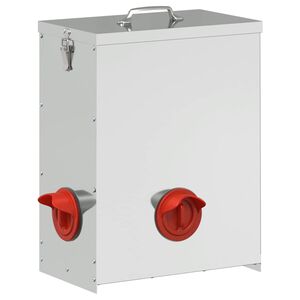 vidaXL H&oslash;nsefoder S&oslash;lv 32,5 x 20,5 x 43 cm Galvaniseret st&aring;l