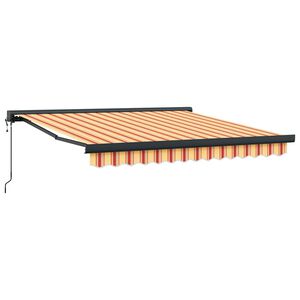 vidaXL foldemarkise 3x2,5 m stof og aluminium gul og hvid
