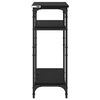 vidaXL Sidebord med hylde Sort eg 40 x 30 x 75 cm Konstrueret tr&aelig;