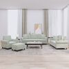 vidaXL sofasæt 4 dele med puder velour lysegrå