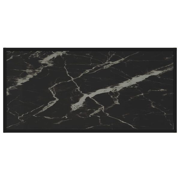 vidaXL sofabord 100x50x35 cm h&aelig;rdet glas sort