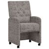 vidaXL Spisebordsstole med hjul 2 stk. Faux Suede L&aelig;der Lysegr&aring;