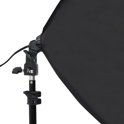 vidaXL fotostudiesæt med softboxlamper og baggrunde