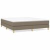vidaXL Boxspring sengeramme 180x200 cm stof gr&aring;brun