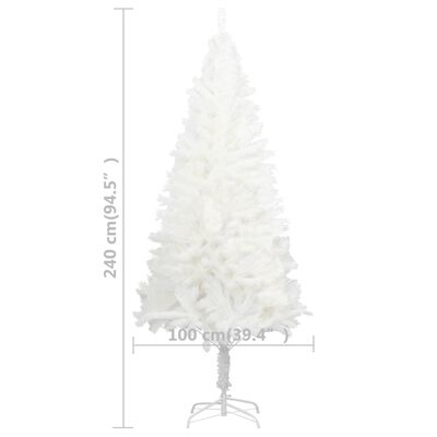 vidaXL kunstigt juletræ med naturtro nåle 240 cm hvid