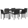 vidaXL Have m&oslash;bel s&aelig;t 7 pcs Sort og Anthracit 160 x 80 x 73 cm