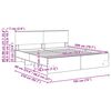 vidaXL Sengestel med hovedg&aelig;rde R&oslash;get eg 180 x 200 cm Konstrueret tr&aelig;