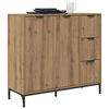 vidaXL Sideboard Artisan Egetr&aelig; 89,5 x 33 x 82 cm Konstrueret tr&aelig;