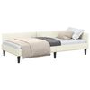 vidaXL Hj&oslash;rnesengramme med hovedg&aelig;rde Creme 90 cm x 200 cm Fl&oslash;jl