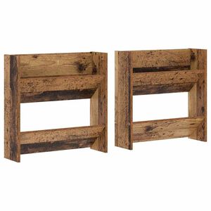 vidaXL Sko skab 2 stk. 60 x 18 x 60 cm Konstrueret tr&aelig; Gammelt tr&aelig;