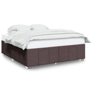 vidaXL sengeramme uden madras 180x200 cm stof m&oslash;rkebrun