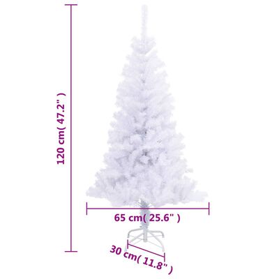 vidaXL kunstigt juletræ med juletræsfod 120 cm 230 grene
