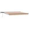 vidaXL Manuel markise-ramme med LED-lys 4,5 &times; 3,5 m