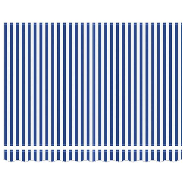 vidaXL foldemarkise manuel betjening 3x2,5 m stof aluminium bl&aring; hvid