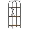 vidaXL Bogreol 3 niveauer 40 x 30 x 109 cm Konstrueret tr&aelig; R&oslash;get eg