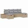 vidaXL Havesofa S&aelig;t 6 stk. Beige polyrattan