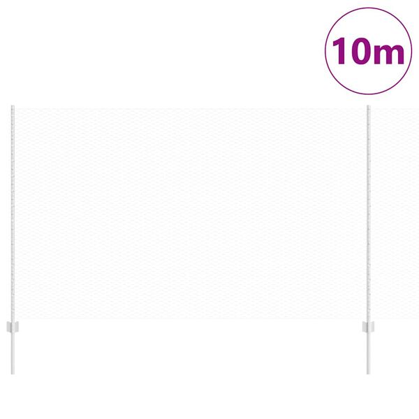 vidaXL Hegn med post S&oslash;lv 1,4 x 10 m St&aring;l