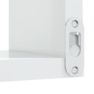vidaXL væghylder til hjørne 2 stk. 40x40x50 cm spånplade hvid højglans