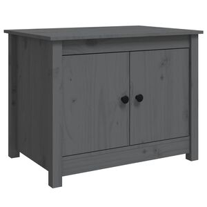 vidaXL sofabord 71x49x55 cm massivt fyrretr&aelig; gr&aring;
