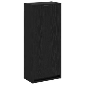 vidaXL V&aelig;gmonteret h&aring;ndvask skab Sort eg 35 x 20 x 81 cm