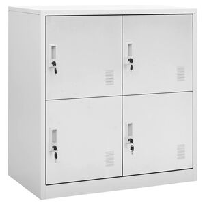 vidaXL skab 90x45x92,5 cm st&aring;l lysegr&aring;