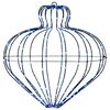 vidaXL Julefinial lys 192 LED'er Bl&aring; &Oslash; 45 x 40 cm