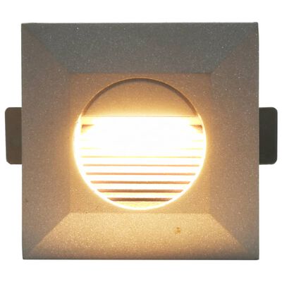 vidaXL udendørs LED-væglamper 6 stk. 5 W kvadratisk sølvfarvet