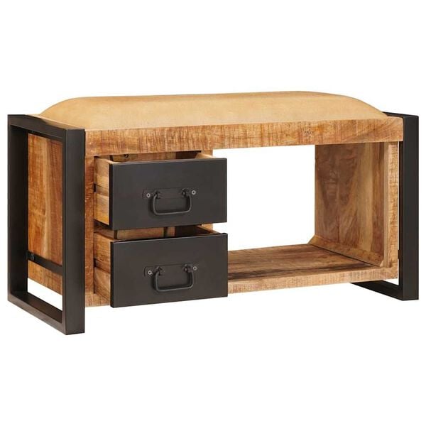 vidaXL Opbevaringsbænk Brun 80 x 35 x 40 cm Massivt mangotræ