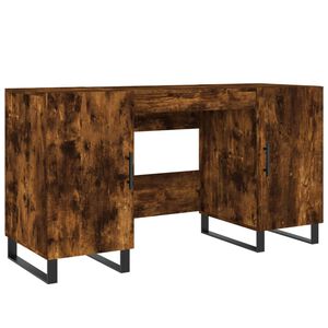 vidaXL skrivebord 140x50x75 cm konstrueret tr&aelig; r&oslash;get egetr&aelig;sfarve