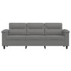 vidaXL 3-personers sofa 180 cm mikrofiberstof m&oslash;rkegr&aring;