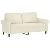 vidaXL 2-personers sofa med pyntepuder 140 cm velour cremefarvet