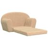 vidaXL 2-personers sofaseng til b&oslash;rn bl&oslash;dt plys cremefarvet