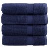 vidaXL Premium badeh&aring;ndkl&aelig;der SOLUND 4 stk. marinebl&aring; 100x150 cm 600 gsm
