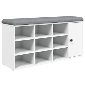 vidaXL skob&aelig;nk 102x32x50 cm konstrueret tr&aelig; hvid