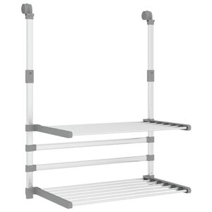 vidaXL t&oslash;rrestativ til altan 54x25x42 cm aluminium
