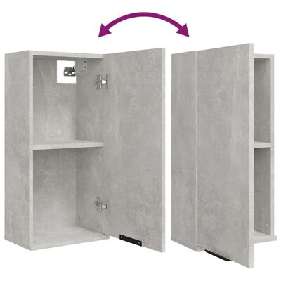 vidaXL badeværelsesskabe 5 dele konstrueret træ betongrå