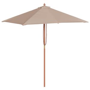 vidaXL parasol 150x200 cm tr&aelig;stang gr&aring;brun
