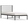 vidaXL sengeramme med sengegavl 107x203 cm metal sort