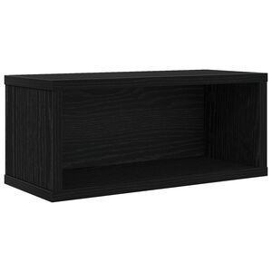 vidaXL CD Opbevaringsr&aelig;kke Sort eg 40 x 17 x 17 cm Konstrueret tr&aelig;