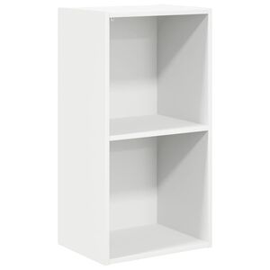 vidaXL bogreol med 2 hylder 40x30x76,5 cm konstrueret tr&aelig; hvid