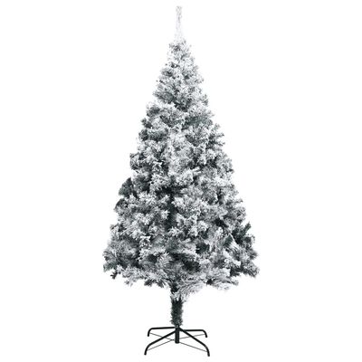 vidaXL kunstigt juletræ med puddersne 400 cm PVC grøn