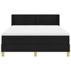 vidaXL Box spring seng med madras Sort 200 x 160 cm Stof