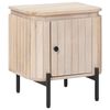 vidaXL H&aring;ndlavet natbord Hvid 40 x 30 x 45 cm Massivt mangotr&aelig;