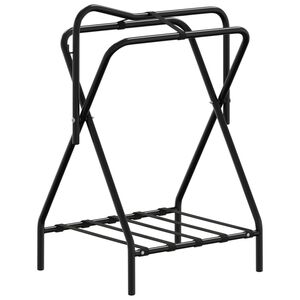 vidaXL sadelholder foldbar jern sort