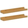 vidaXL V&aelig;ghylde med hylde 2 pcs Beige 40 x 9 x 3 cm Konstrueret tr&aelig;