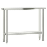 vidaXL arbejdsbord til køkken 110x30x85 cm rustfrit stål
