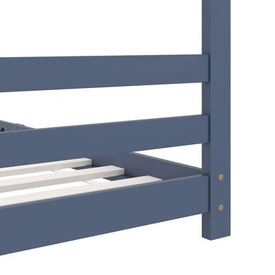vidaXL sengestel til børneseng 90x200 cm massivt fyrretræ grå
