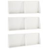 vidaXL St&oslash;ttemur 6 stk. 60 x 12 x 50 cm St&aring;l Hvid
